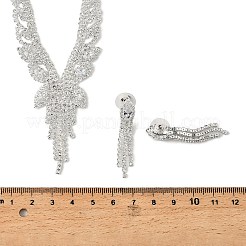 Butterfly Brass Rhinestone Earrings & Pendant Necklaces Set for Women&nbsp;SJEW-M102-06S