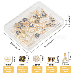 45Pcs Alloy Enamel Cabochons&nbsp;MRMJ-OC0002-27G