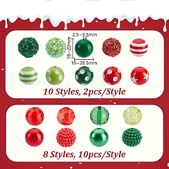 Round Resin & Acrylic & ABS Plastic Imitation Pearl Beads Findings Kits&nbsp;DIY-GA0009-09