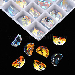 Electroplated Glass Charms&nbsp;EGLA-N006-014A