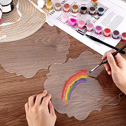 2Pcs Acrylic Clear Big Pendants&nbsp;TACR-GA0001-14A