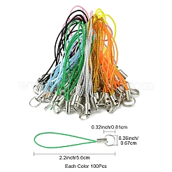 100Pcs Polyester Cord Mobile Straps&nbsp;MOBA-FS0001-02C