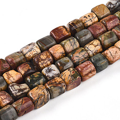 Natural Polychrome Jasper/Picasso Stone/Picasso Jasper Beads Strands&nbsp;G-T140-60A
