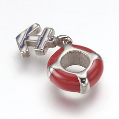 304 Stainless Steel European Dangle Charms&nbsp;STAS-G164-28P