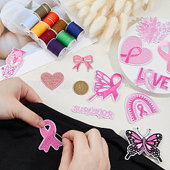 12Pcs 12 Styles Computerized Embroidery Cloth Iron on/Sew on Patches&nbsp;PATC-DC0001-16