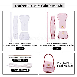 Leather DIY Mini Coin Purse Kit&nbsp;DIY-TA0004-90C