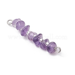 16Pcs 16 Styles Natural Mixed Stone Chip and Glass Seed Beaded Connector Charms&nbsp;PALLOY-JF03328-02