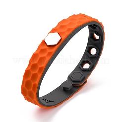 Flat Silicone Cord Bracelets&nbsp;LS-BJEW-F421-01A