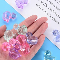 Transparent Acrylic European Beads&nbsp;MACR-S373-75-B