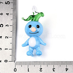 Handmade Lampwork Cartoon Radish Pendants&nbsp;LAMP-T025-10A
