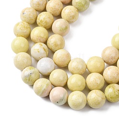 Natural Lemon Jade Beads Strands&nbsp;G-H343-D01-12mm-A