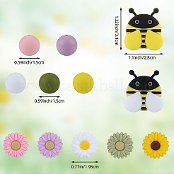 59pcs 12 Styles Silicone Beads&nbsp;SIL-SZ0002-26