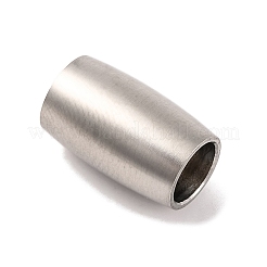 Tarnish Resistant Matte 304 Stainless Steel Magnetic Clasps with Glue-in Ends&nbsp;STAS-K007-18