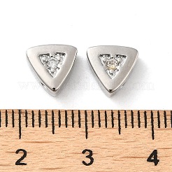 Real Platinum Plated Brass Micro Pave Cubic Zirconia Beads&nbsp;LS-KK-H455-08P-01