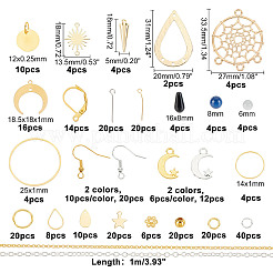 DIY Moon and Star Earring Making Kit&nbsp;DIY-AR0002-58