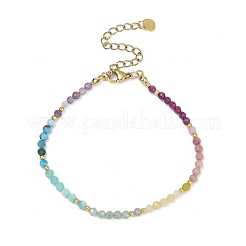 Chakra Natural Mixed Gemstone Chips Beaded Bracelets for Women&nbsp;BJEW-JB11631-03