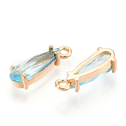 Faceted Glass Pendants&nbsp;GLAA-T010-004E