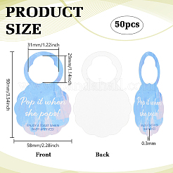50Pcs Paper Baby Shower Wine Glass Tags&nbsp;FIND-FG0004-99A