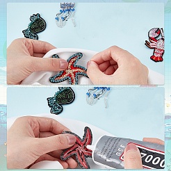 4 style Ocean Theme Cloth Sew on Patches&nbsp;PATC-FG0001-11