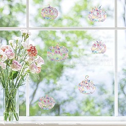 Holographic Pumpkin PVC Window Stickers&nbsp;AJEW-WH0033-47