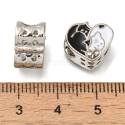 Rack Plating Alloy Enamel European Beads&nbsp;X-PALLOY-A009-21P