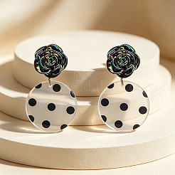 Iron & Acrylic Stud Earrings for Women&nbsp;WGBA101-01