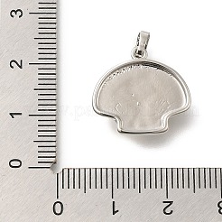 Shell Shapes Rack Plating Brass Pendants&nbsp;KK-I717-02P
