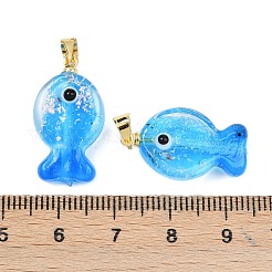 Handmade Dichroic Foil Lampwork Pendants&nbsp;X1-DICH-G001-01G-09