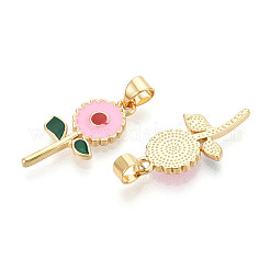 Brass Enamel Pendants&nbsp;KK-N265-08G
