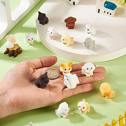28Pcs 14 Styles Resin Dog Miniature Model&nbsp;DJEW-TA0001-29