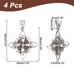 4Pcs 304 Stainless Steel Manual Polishing Pendants&nbsp;STAS-UN0049-42