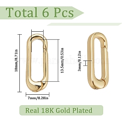 6Pcs Brass Spring Gate Rings&nbsp;KK-SC0003-85