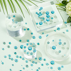 500Pcs 10 Style Synthetic Turquoise Dyed Beads Strands&nbsp;G-AR0005-76