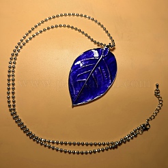 Vintage European Zinc Alloy Enamel Leaf Pendant Necklaces for Women Men&nbsp;IL1347