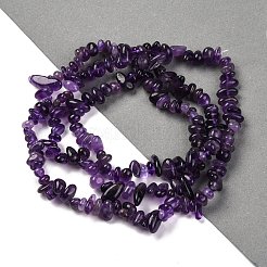 Natural Amethyst Chip Beads Strands&nbsp;G-L607-A01-01