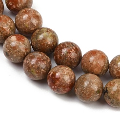 Natural Unakite Beads Strands&nbsp;G-F792-C06-02