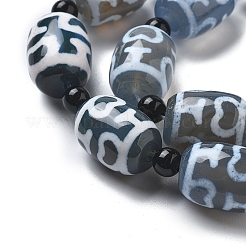 Tibetan Style dZi Beads Strands&nbsp;G-NH0037-C07-02