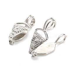 Rack Plating Brass Cage Pendants&nbsp;KK-D050-04P