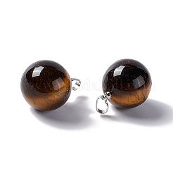 Natural Tiger Eye Pendants&nbsp;G-G926-02P-03