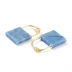 Dyed & Heated Natural Blue Aventurine Pendants&nbsp;G-B012-16G-02