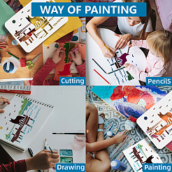 1Pc PET Hollow Out Drawing Painting Stencils&nbsp;DIY-MA0005-76B