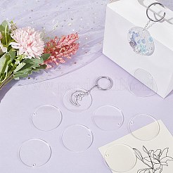 30Pcs Transparent Acrylic Blank Big Pendants&nbsp;TACR-SC0001-20
