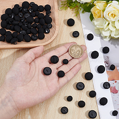 72Pcs 3 Styles 1-Hole Cloth Aluminum Shank Buttons&nbsp;DIY-NB0014-75B