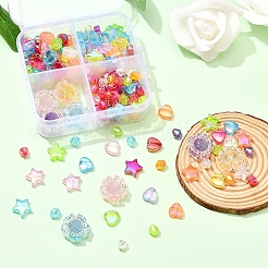 4 Style Transparent Acrylic Beads&nbsp;MACR-YW0001-61