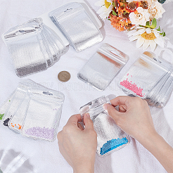 50Pcs Rectangle Translucent Plastic Resealable Bags&nbsp;ABAG-SP0001-58