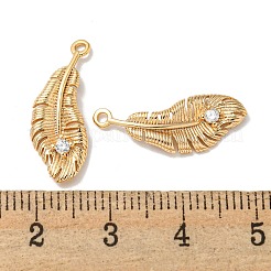Brass Micro Pave Cubic Zirconia Pendants&nbsp;KK-K378-19G