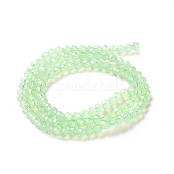 Baking Paint Transparent Glass Beads Strands&nbsp;X-DGLA-A034-J4MM-D02
