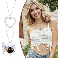 DIY Heart Pendant Necklace Making Kits&nbsp;DIY-UN0007-67