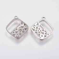 Brass Micro Pave Cubic Zirconia Charms&nbsp;KK-A144-039P