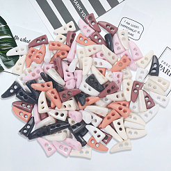 140Pcs 7 Colors Resin Buttons&nbsp;BUTT-GF0004-06